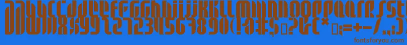 Bdalm ffy Font – Brown Fonts on Blue Background
