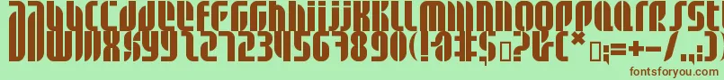 Шрифт Bdalm ffy – коричневые шрифты на зелёном фоне