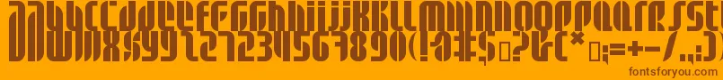 Bdalm ffy Font – Brown Fonts on Orange Background