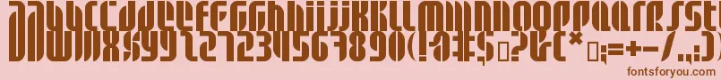 Bdalm ffy-Schriftart – Braune Schriften auf rosa Hintergrund