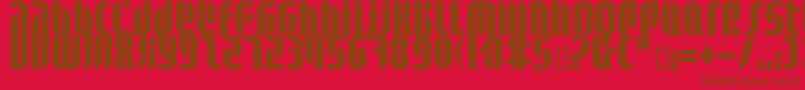 Bdalm ffy-fontti – ruskeat fontit punaisella taustalla