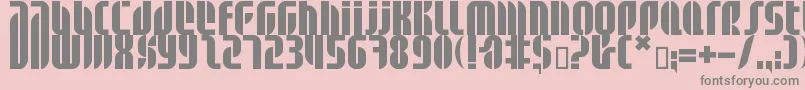 フォントBdalm ffy – ピンクの背景に灰色の文字