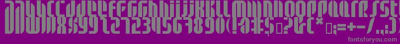 Bdalm ffy-Schriftart – Graue Schriften auf violettem Hintergrund