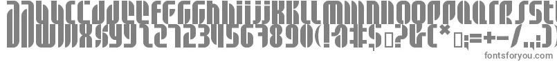 Bdalm ffy-fontti – harmaat kirjasimet valkoisella taustalla