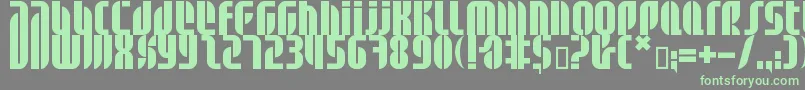 Bdalm ffy-Schriftart – Grüne Schriften auf grauem Hintergrund