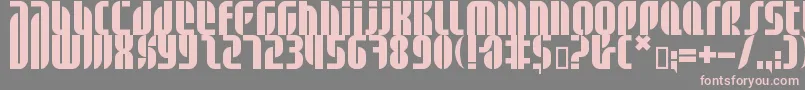 フォントBdalm ffy – 灰色の背景にピンクのフォント