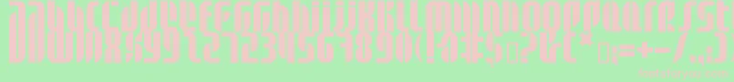 Bdalm ffy-fontti – vaaleanpunaiset fontit vihreällä taustalla