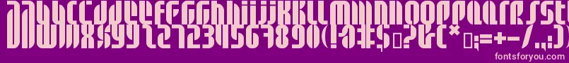 フォントBdalm ffy – 紫の背景にピンクのフォント