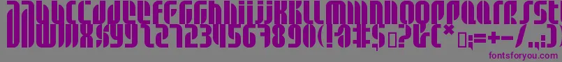 Bdalm ffy-Schriftart – Violette Schriften auf grauem Hintergrund