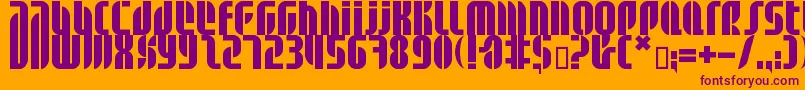 Bdalm ffy Font – Purple Fonts on Orange Background
