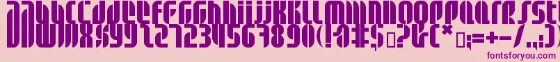 フォントBdalm ffy – ピンクの背景に紫のフォント