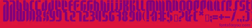 Шрифт Bdalm ffy – фиолетовые шрифты на красном фоне