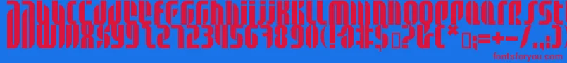 Шрифт Bdalm ffy – красные шрифты на синем фоне