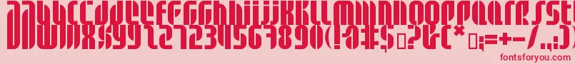 フォントBdalm ffy – ピンクの背景に赤い文字