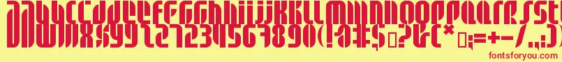 Bdalm ffy Font – Red Fonts on Yellow Background