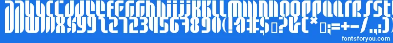 Bdalm ffy Font – White Fonts on Blue Background