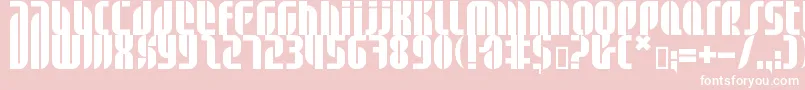 フォントBdalm ffy – ピンクの背景に白い文字