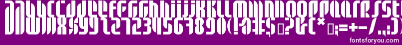 Bdalm ffy-Schriftart – Weiße Schriften auf violettem Hintergrund