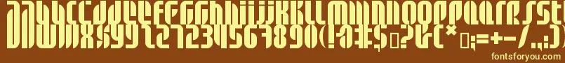 Шрифт Bdalm ffy – жёлтые шрифты на коричневом фоне