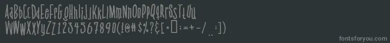 Venusflytrapthebug Font – Gray Fonts on Black Background