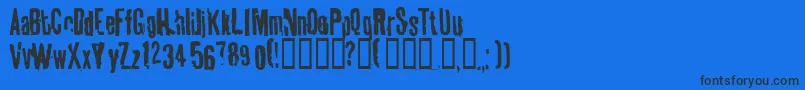 Tablhoide Font – Black Fonts on Blue Background