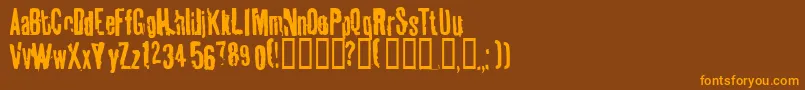 Шрифт Tablhoide – оранжевые шрифты на коричневом фоне