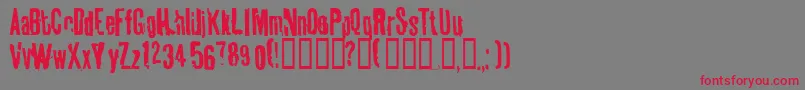 Tablhoide-Schriftart – Rote Schriften auf grauem Hintergrund