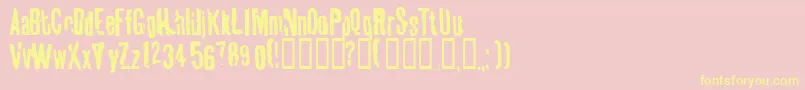 Tablhoide Font – Yellow Fonts on Pink Background