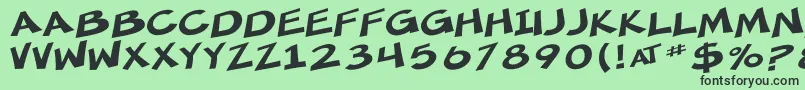 SfMincedMeatExtended Font – Black Fonts on Green Background