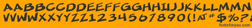 SfMincedMeatExtended Font – Black Fonts on Orange Background