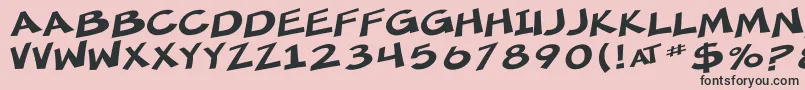 SfMincedMeatExtended Font – Black Fonts on Pink Background