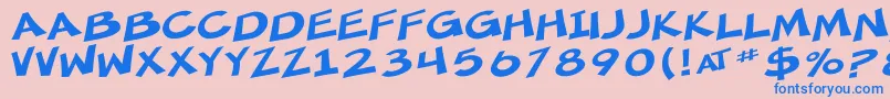 SfMincedMeatExtended Font – Blue Fonts on Pink Background