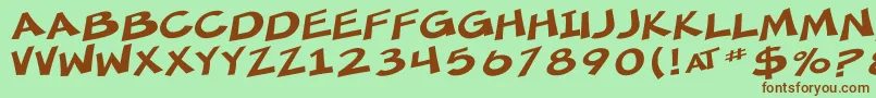 SfMincedMeatExtended Font – Brown Fonts on Green Background