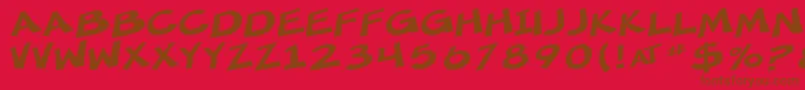 Police SfMincedMeatExtended – polices brunes sur fond rouge