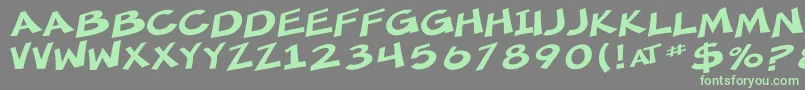 SfMincedMeatExtended Font – Green Fonts on Gray Background