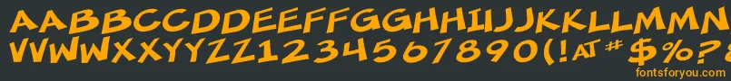 SfMincedMeatExtended Font – Orange Fonts on Black Background