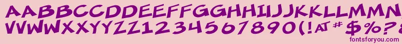 SfMincedMeatExtended Font – Purple Fonts on Pink Background