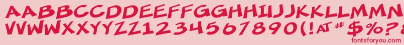 SfMincedMeatExtended Font – Red Fonts on Pink Background