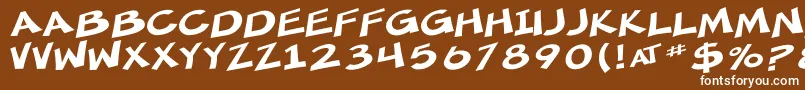 SfMincedMeatExtended Font – White Fonts on Brown Background