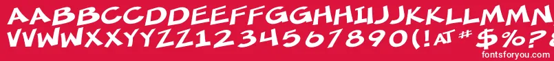 SfMincedMeatExtended Font – White Fonts on Red Background