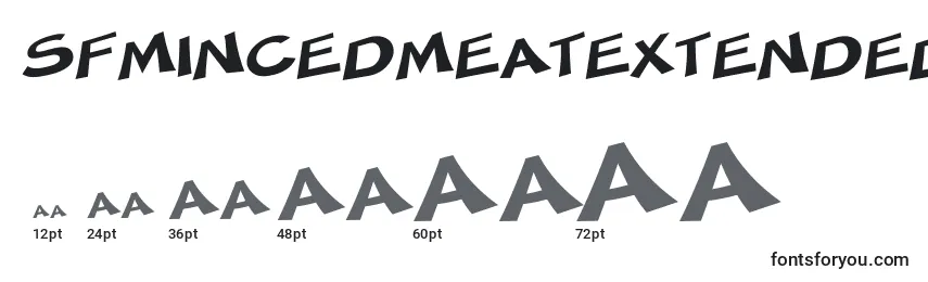 SfMincedMeatExtended Font Sizes