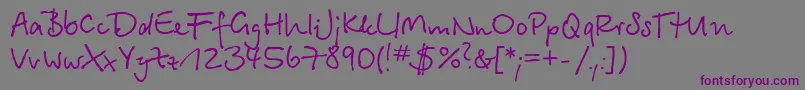 BetinascriptcRegular Font – Purple Fonts on Gray Background