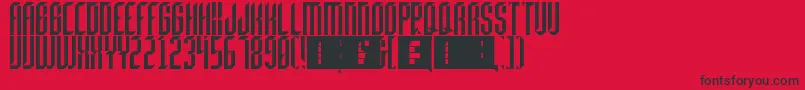 Beheaded Font – Black Fonts on Red Background