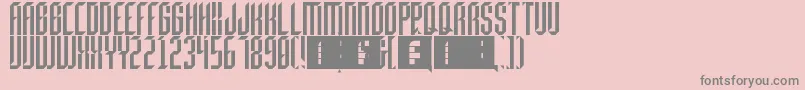 Beheaded Font – Gray Fonts on Pink Background