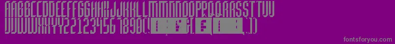 Beheaded Font – Gray Fonts on Purple Background