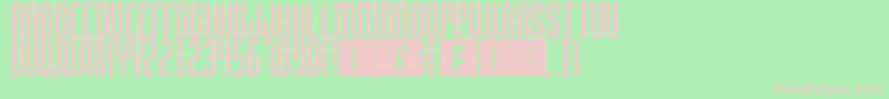 Beheaded Font – Pink Fonts on Green Background