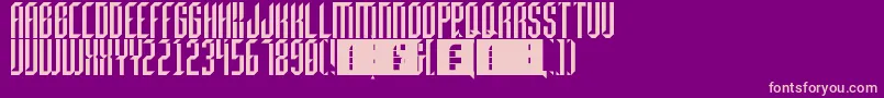 Beheaded Font – Pink Fonts on Purple Background