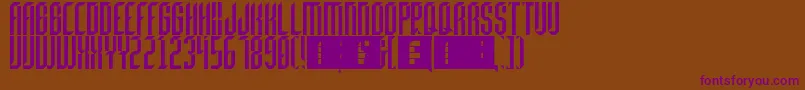 Beheaded Font – Purple Fonts on Brown Background