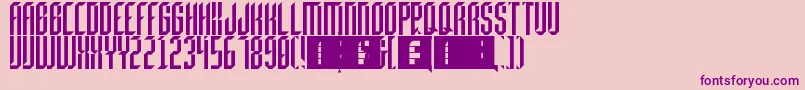 Beheaded Font – Purple Fonts on Pink Background