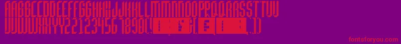 Beheaded Font – Red Fonts on Purple Background